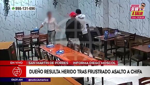 Dueño de restaurante resultó herido tras frustrado asalto en San Martín de Porres