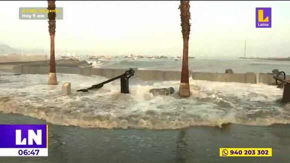 Callao: maretazo afecta primer puerto y autoridades prohiben el acceso.