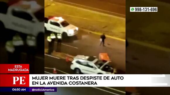 Mujer muere tras despistar su auto en la Costa Verde