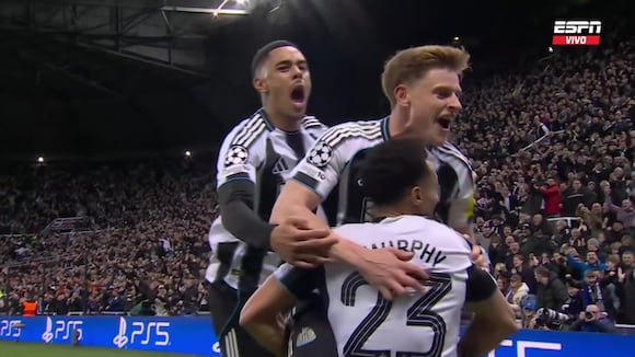 Gol de Harvey Barnes para el 1-0 del Newcastle vs Barcelona. (Video: ESPN)