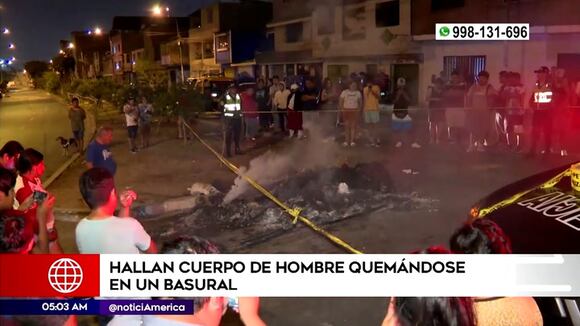 Hallan cadáver de hombre quemado basural