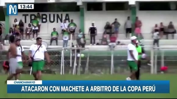Hincha ataca a árbitro conmachete en Copa Perú (Video: Canal N)