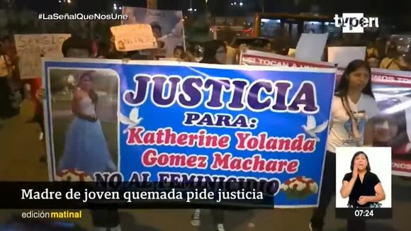 Madre de joven quemada pide justicia