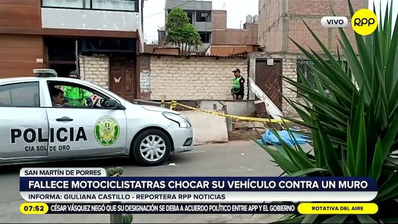 TROME - Motociclista muere tras estrellarse contra muro por manejar a excesiva velocidad. (Fuente: RPP Noticias)
