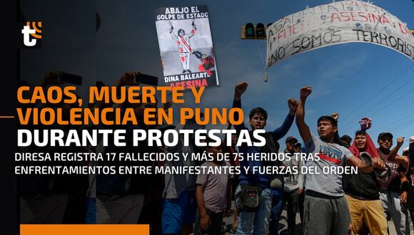 Caos en Puno tras violentos enfrentamientos