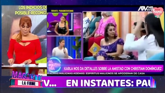 Magaly fulmina a Karla Tarazona por defender a Christian Domínguez.