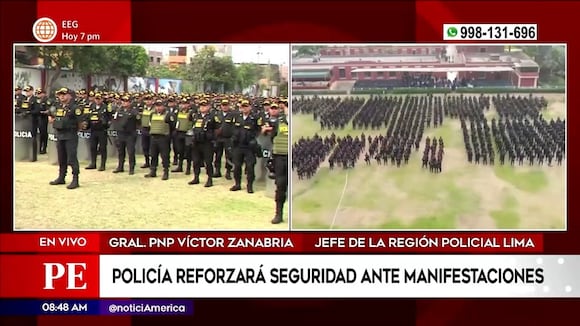 Policías listos para mantener la tranquilidad en calles