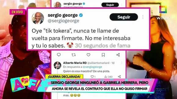 Sergio llama ‘tiktokera’ a Gabriela Herrera, pero se revela contrato que ella no quiso firmar