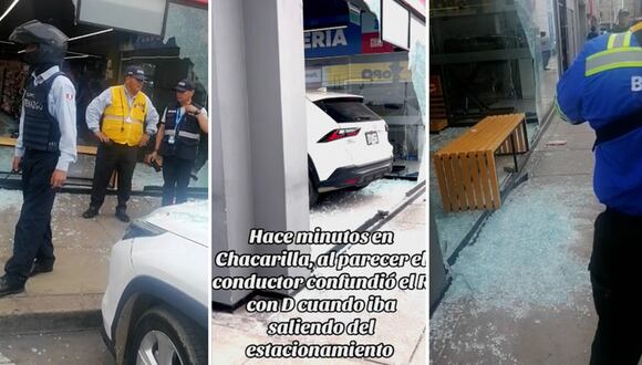 Surco: Auto impacta contra tienda de mascotas en centro comercial