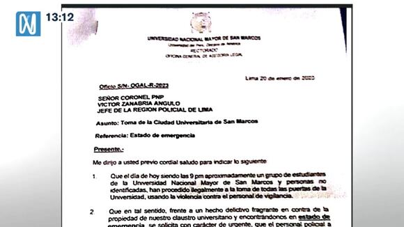 TROME - San Marcos pidió a la Policía recuperar ciudad universitaria: “Estudiantes y no identificados tomaron todas las puertas usando violencia”