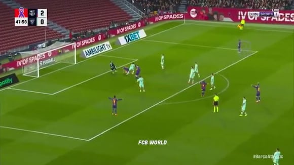Gol de Fermín López para el 3-0 del Barcelona vs Athletic Bilbao. (Video: beinSports)