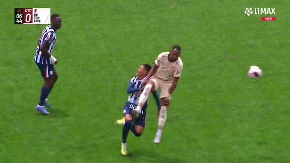 Tarjeta Roja Luis Arce por falta fuerte sobre Marco Huamán en UTC vs Alianza Lima | VIDEO: L1MAX
