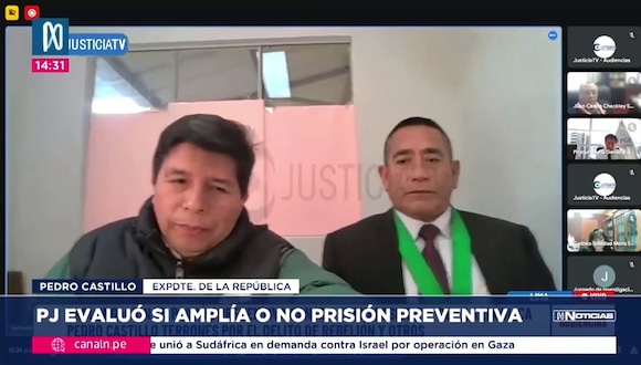 Pedro Castilló llamó 'pinocho' a Dina Boluarte durante audiencia judicial. Video: Canal N
