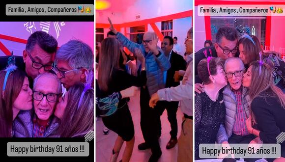 Elenco de 'Risas y Salsa' se junta para festejar los 91 años del Guillermo Rossini