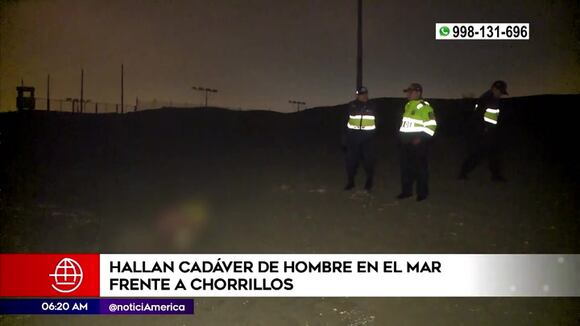 Chorrillos: encuentran hombre ahogado en mar