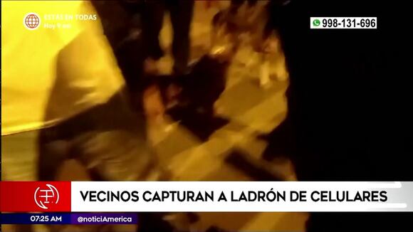 Vecinos capturan a ladrón de celulares