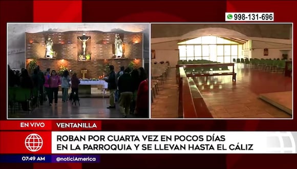 Ventanilla: Roban por cuarta vez en parroquia