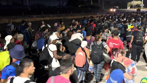 Caravana migrante busca llegar a EEUU antes de que asuma Trump