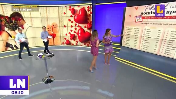 Periodistas de Latina TV reciben romántica sorpresa