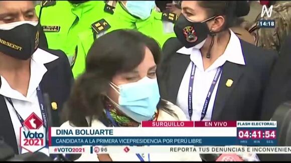 TROME | LA REACCIÓN DE DINA BALUARTE ANTE LAS AGRESIONES A SU SALIDA DE LOCAL DE VOTACIÓN