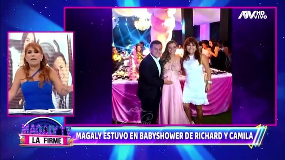 TROME - Magaly explica la razón por la que se tomó una foto con Richard y Camila: “Es amigo de mi esposo”