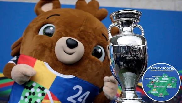 El trofeo de la Eurocopa es presentado en el Estadio Olímpico de Berlín