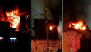 Un incendio destruyó cuatro viviendas en una quinta de La Victoria