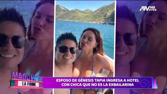 TROME - Esposo de Génesis Tapia ampayado entrando a hotel con joven de 18 años