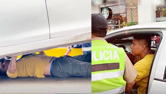 ATU: Colectivero se pone debajo de su carro para evitar que grúa lo lleve a depósito.