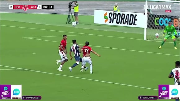 Christian Cueva reclamó esta mano que cnsederó penal ante Unión Comecio (video: Liga1Max)