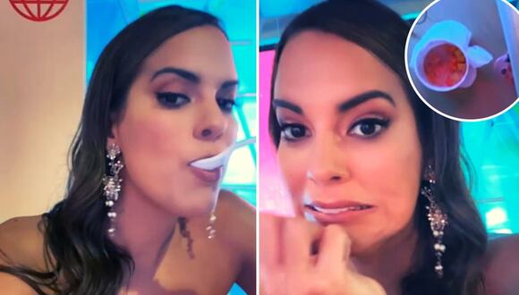 Valeria Piazza realiza video en vivo y sufre incidente