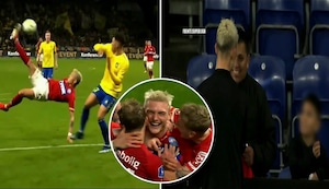 Mira el espectacular gol de ‘chalaca’ de Oliver Sonne y su noble gesto con hinchas peruanos