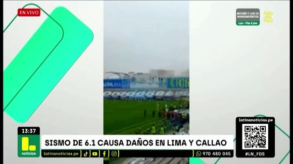 Partido de Sporting Cristal se vio interrumpido por sismo