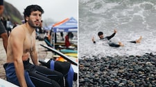 ¡Mostrando abdominales! Sebastián Yatra comparte imágenes surfeando en una playa de Miraflores