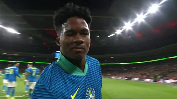 Gol de Endrick para el 1-0 de Brasil vs. Inglaterra. (Video: ESPN)