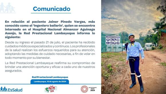 'Ingeniero bailarín' lucha por su vida en tras complicaciones por el dengue y neumonía