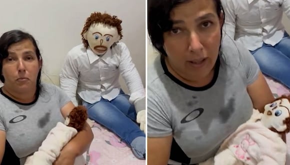 Mujer casada con un muñeco revela que su vida es más complicada después de haber tenido “mellizos”