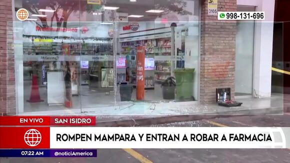 Robo en farmacia de San Isidro