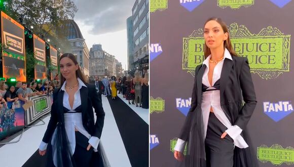 Natalie Vértiz se lució en la alfombra roja de 'Beetlejuice 2'