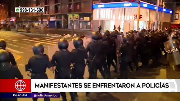 Manifestantes se enfrentaron a policías