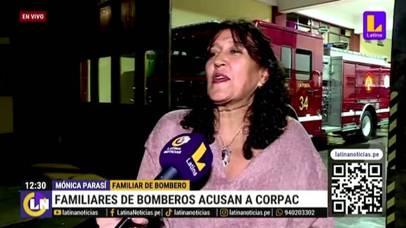 Familiares de bomberos acusan Corpac