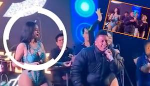 Christian Cueva suelta palabrota en show de Pamela Franco en Trujillo: “Borracho de m...” | VIDEO