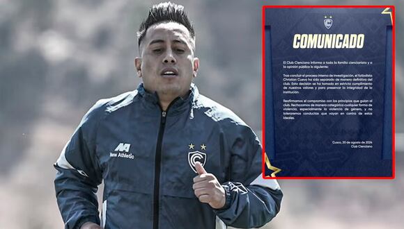 Cienciano anunció la separación definitiva de Christian Cueva tras ser denunciado por agresión