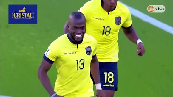 Gol de Enner Valencia para el 1-0 de Ecuador ante Perú en Quito. (América TV)