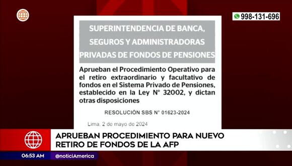 Todo sobre el nuevo retiro de fondos de la AFP tras aprobación del reglamento | VIDEO