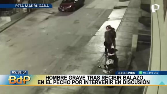 TROME - Policía dispara a hombre en Los Olivos y lo deja entre la vida y la muerte