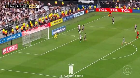 Gol de Júnior Santos para el 3-1 de Botafogo ante Atlético Mineiro. (Video: X)
