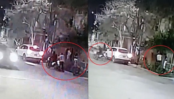 Piura: Dos hampones en moto asaltan a invitados en fiesta de cumpleaños.