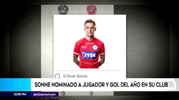 Sonne es nominado a jugador del año en Dinamarca