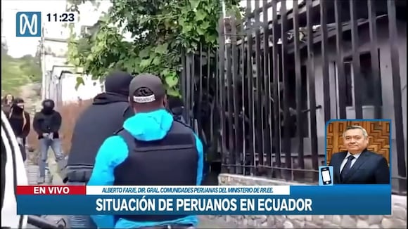 Alberto Farje, vocero de la Cancillería peruana, asegura que no hay peruanos heridos en país de norte.